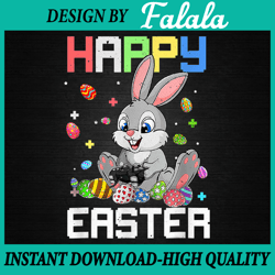 happy easter bunny egg video game png, easter gamer png, happy easter png, easter png, digital download