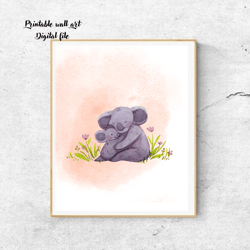 Koala nursery prints, Animal family nursery prints, Nursery wall art, Cute nursery prints, Nursery Printable Art