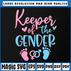Keeper Of The Gender Pregnancy Svg, Announcement Gender Svg, St Patricks Day, Digital Download