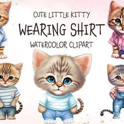 05 png cute little kitty wearing shirt png merry christmas sublimation design