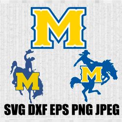 McNeese State Cowboys SVG PNG JPEG  DXF Digital Cut Vector Files for Silhouette Studio Cricut Design