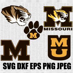 Missouri Tigers SVG PNG JPEG  DXF Digital Cut Vector Files for Silhouette Studio Cricut Design