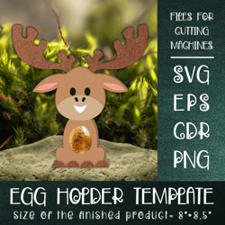 Moose Christmas Chocolate Egg Holder SVG