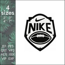 Nike Embroidery Design, American football logo patch designs, 4 sizes