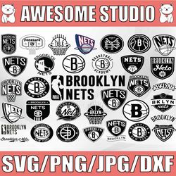 34 Files NBA Brooklyn Nets, Brooklyn svg, Net svg, Basketball Academy, Broklyn svg , Sport Svg, NBAG Svg, Clipart