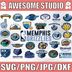 30 files nba memphis grizzlies svg files, grizzlies svg, cut file basketball svg,nba s, sport svg, nbag svg, clipart