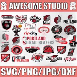 30 Files NBA Portland Trail Blazers svg,Portland svg,Trail svg, Blazers svg,NBA svg, Sport Svg, NBAG Svg, Clipat