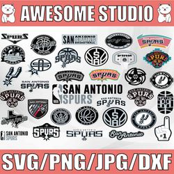35 Files San Antonio Spurs SVG,  NBA Basketball bundle svg,NBA svg,NBA svg, Sport Svg, NBAG Svg, Clipat