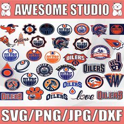 35 files edmonton oilers bundle svg, edmonton svg, oilers svg, dxf, png, eps, nhl svg, sport svg, nhl svg, clipat