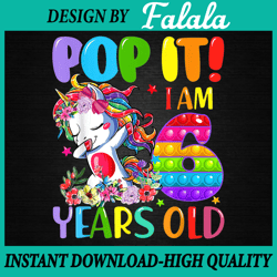 dabbing unicorn png, pop it i am 6 years old png, fidget 6th birthday png, pop it with us, pop it png, digital download