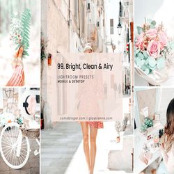 bright, clean & airy mobile & desktop presets