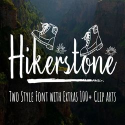 Hikerstone Extra Clip-arts Trending Fonts - Digital Font