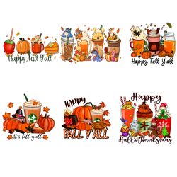 happy thanksgiving coffee bundle png, thanksgiving pumpkin png
