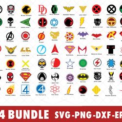 marvel superhero icons avengers superheroes svg bundle files for cricut, silhouette