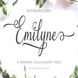 emilyne trending fonts - digital font