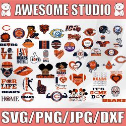 Chicago Bears Svg Bundle, Chicago Svg, Bears svg, Chicago Bears, Sport Svg, NFL Svg, Clipart