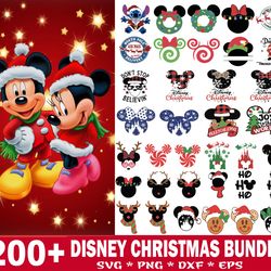 200 disney svg bundle, disney christmas svg, disney ornaments svg, disney cut files, christmas svg, mickey bundles, inst