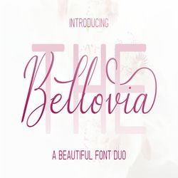 the bellovia – font duo trending fonts - digital font