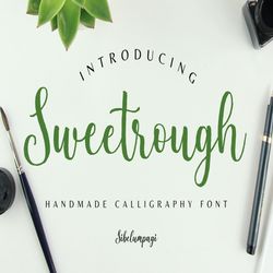 sweetrough trending fonts - digital font