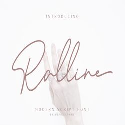 ralline – modern script trending fonts - digital font