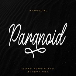 paranoid – elegant monoline trending fonts - digital font