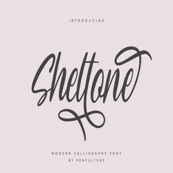 sheltone – modern cslligraphy trending fonts - digital font