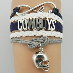 Cowboy Rugby Bracelet Infinite Multi-Layer Letter Fans Sport Lover Young Man Gift Jewelry
