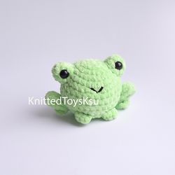toad plush, froggy stress ball, Mothers day gift frog desk pet by KnittedToysKsu, birthday gift for girlfriend