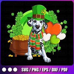 lucky dalmatian st. patricks day png, dalmatian cute png, st. patrick's day png, shamrock png, clover png