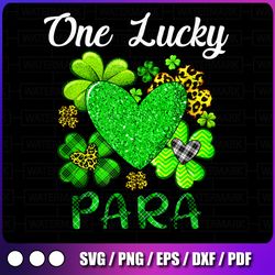 shamrock leopard plaid one lucky para png, st. patricks day png one lucky para professional png,
