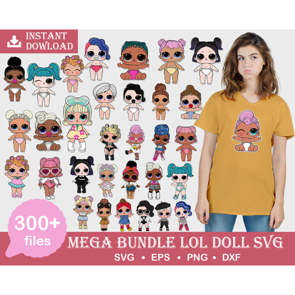 300 Baby Doll Bundle SVG, dolls Svg, Beautiful Doll Png, clipart set vector, New Doll Svg,Jpg,Pngc SvgPngJpg Clipart, Instant download.jpg