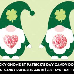 Lucky gnome St Patrick's Day candy dome