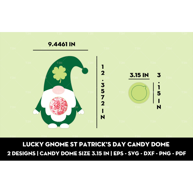 Lucky gnome St Patrick's Day candy dome cover 3.jpg