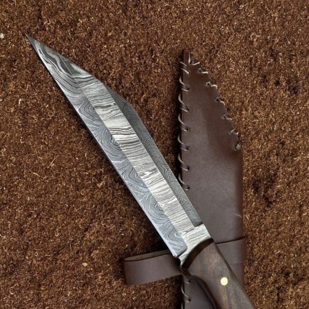 Damascus Steel Knife Handmade Hunting Knife Viking Knife Seapng