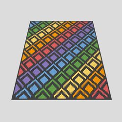 Crochet C2C Mosaic blanket pattern PDF