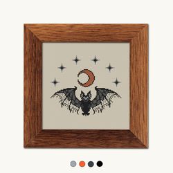 Halloween Bat cross stitch pattern
