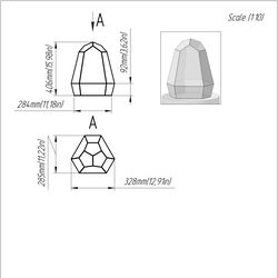 project 417. stained glass printable pattern. brillant3d