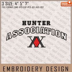 hxh embroidery files, hunter x hunter, anime inspired embroidery design, machine embroidery design