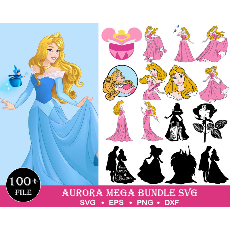 100 Files Aurora Bundle, Disney Princess Svg, Aurora Svg, Sleeping Beauty Svg, Sleeping Svg, Princess Svg, Little Princess Svg, Witch Svg.jpg