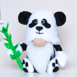 Panda Gnome, Bear Gnome,  Cheinese Panda, Panda Gift Box,Tiered Tray Decor, Idea gift baby shower