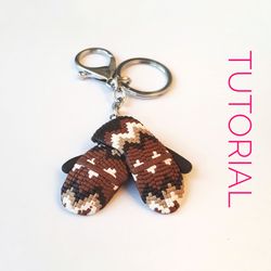 Polymer clay tutorial mittens pin or keychain handmade