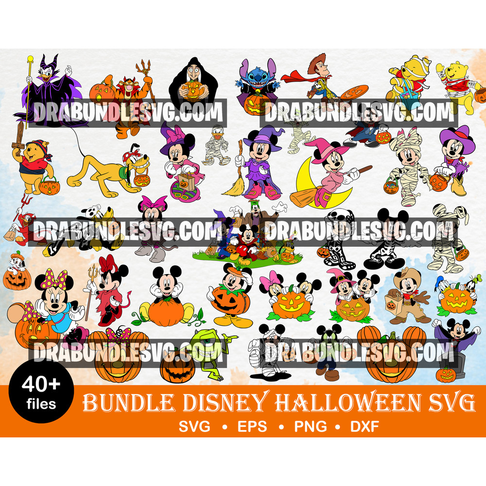 40 Disney halloween svg, Halloween Pumpkin SVG, PNG famous halloween, cartoon characters cricut, cutting cut clipart svg.jpg