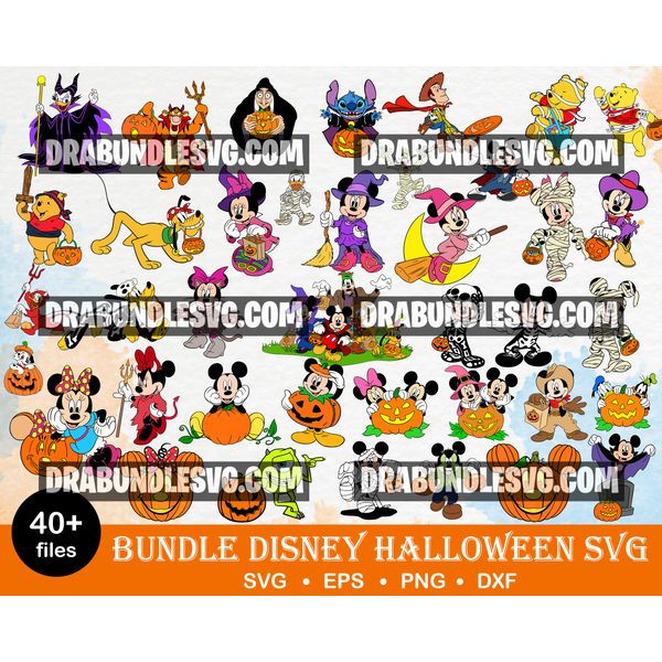 40 Disney halloween svg, Halloween Pumpkin SVG, PNG famous h - Inspire  Uplift
