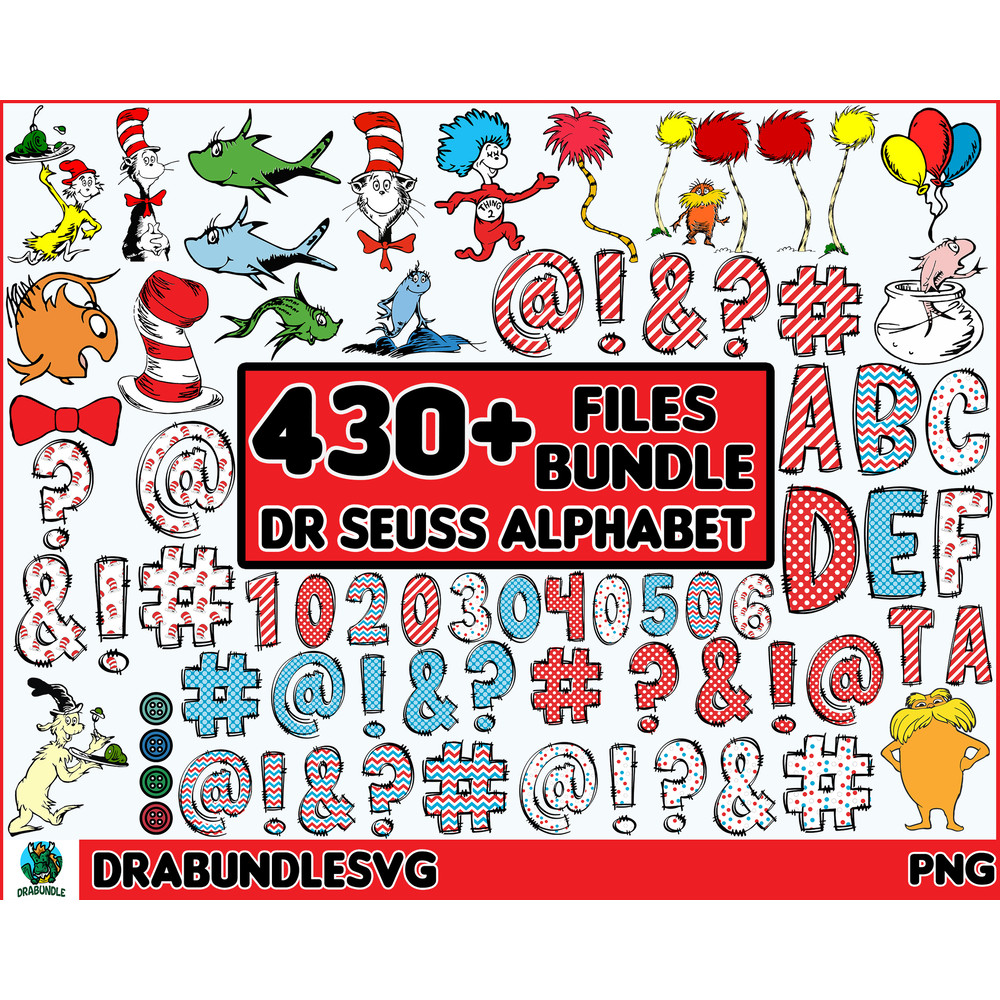 430 Mega Bundle Dr. Suess Alphabet Png, Dr. Suess Bundle, Cat In The Hat PNG, Dr. Suess Font PNG, Doodle Alphabet PNG Instant Download.jpg
