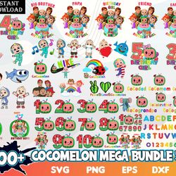 500 cocomelon svg bundle, cocomelon png, cocomelon, cocomelon birthday svg, cocomelon invitation, cocomelon shirt, cocom