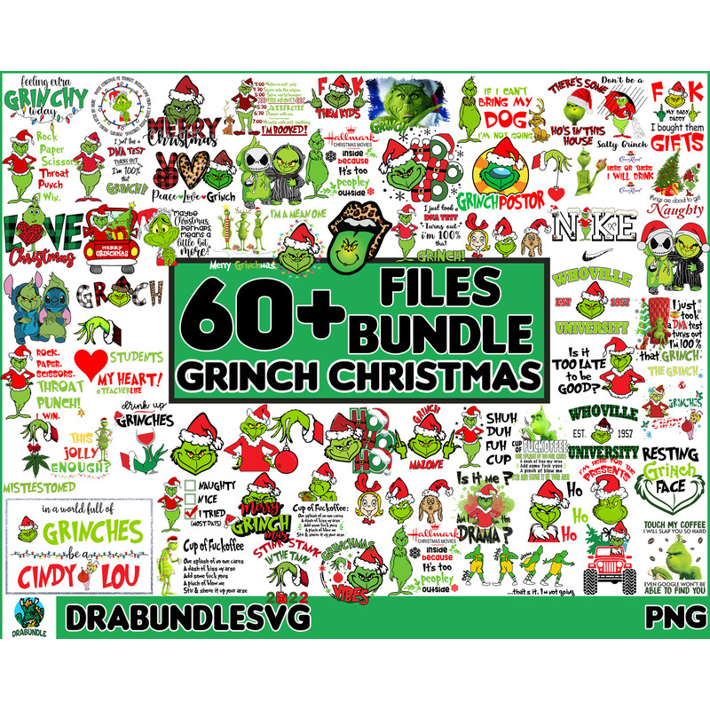 60 Merry Grinchmas PNG Bundle, The Grinchmas PNG Files, Grinchmas Christmas, Movie Christmas Png, Merry Grinchmas Png, Instant Download.jpg