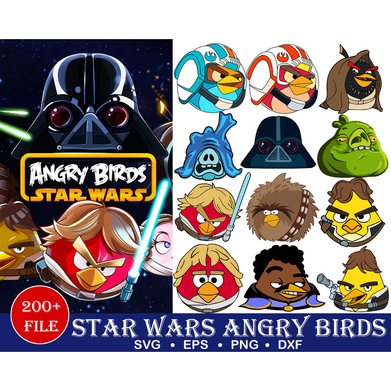 62 Star Wars Angry Birds svg,Star Wars svg, Star Wars character, Star Wars png, Star Wars dxf, Star Wars T-shirt, Star Wars Cricut.jpg