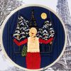 Embroidery Hoop Art.. Paris Wall Art. First Anniversary Gift For Her. French Country Decor. 3D Wall Art.png