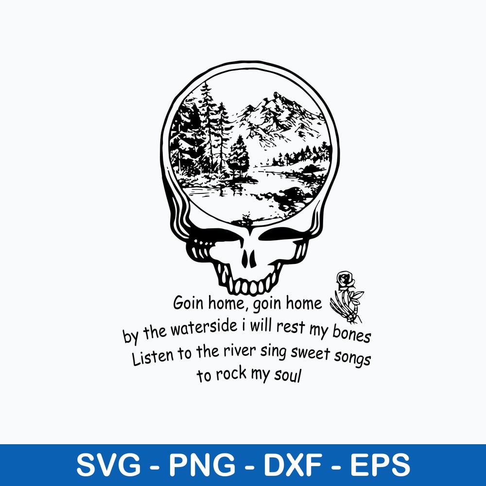 Grateful Dead Goin Home Svg, Skull Svg, Png Dxf Eps File.jpeg