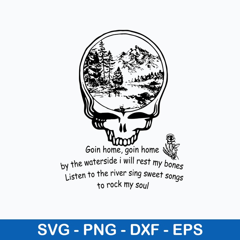 Grateful Dead Goin Home Svg, Skull Svg, Png Dxf Eps File.jpeg